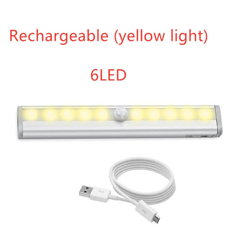 LED cabinet light with infrared sensor for automatic energy-saving illumination