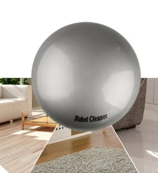 Silver automatic floor sweeping robot with compact 18x18x8cm dimensions
