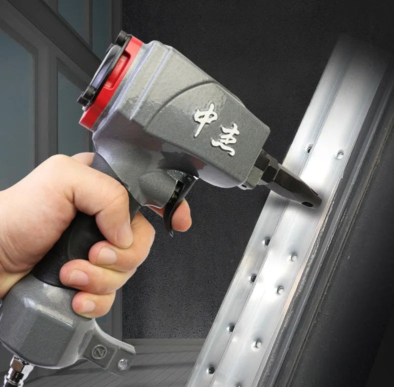 DK30 model metal pneumatic nail gun for punching holes in fabric and sheet materials.