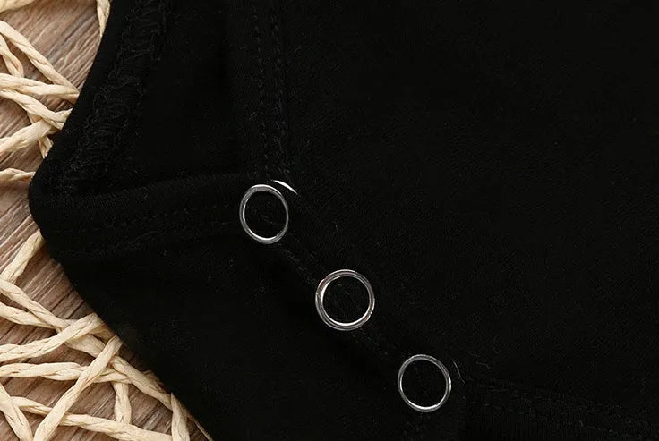 Baby Halloween costume set black cotton letter print top trousers hat for 70-100cm children