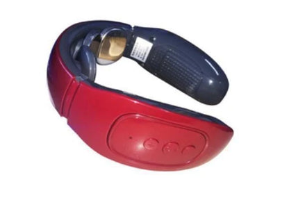 Multi-function Intelligent Neck Cervical Massager in white and red, featuring 4 modes and 15 gears