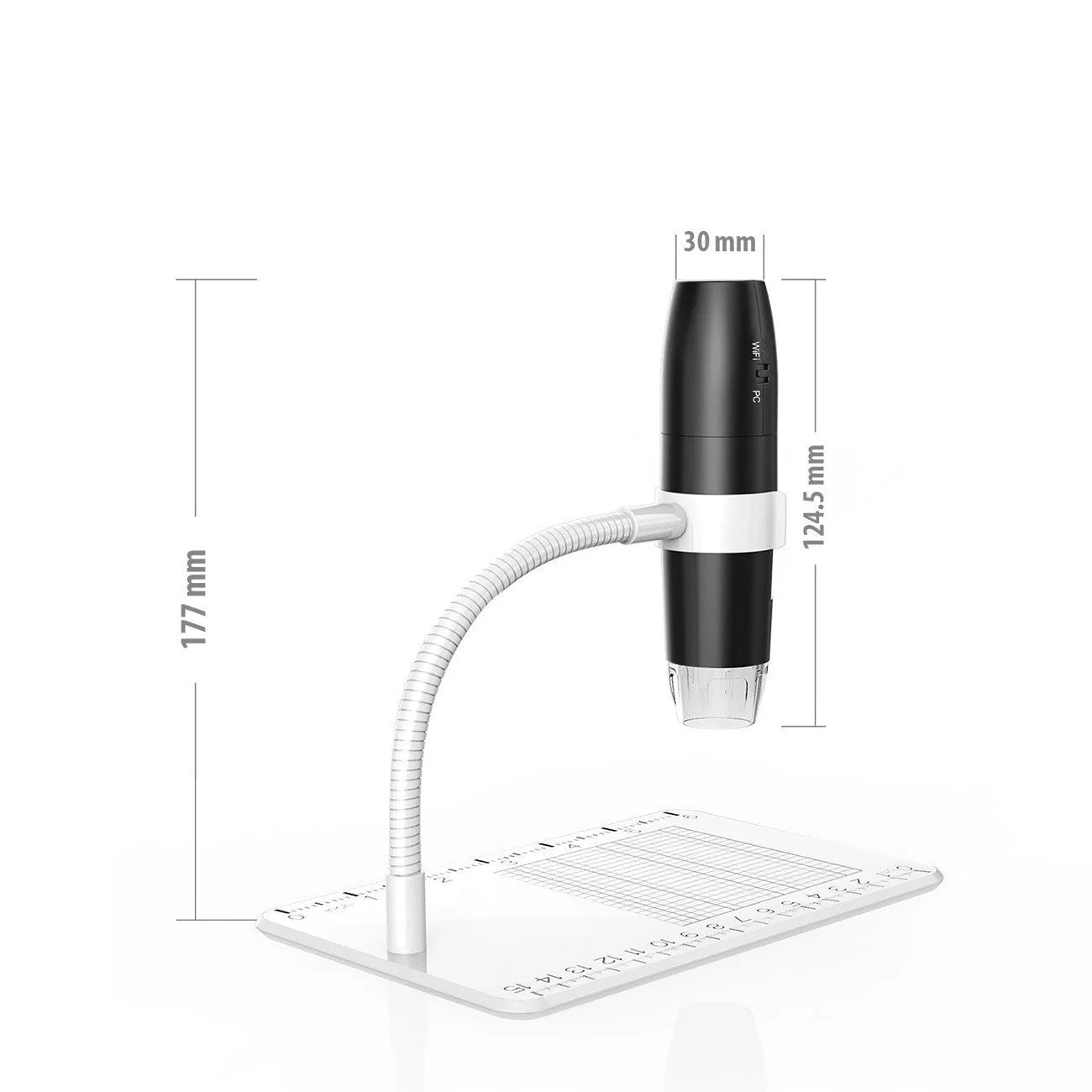 3-in-1 USB Digital Microscope with adjustable magnification and LED lighting