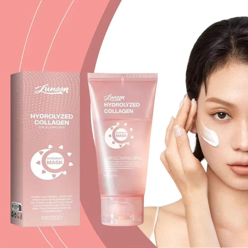 Collagen Night Mask with Tear-Off Design and Application Brush for Firmer, Younger-Looking Skin