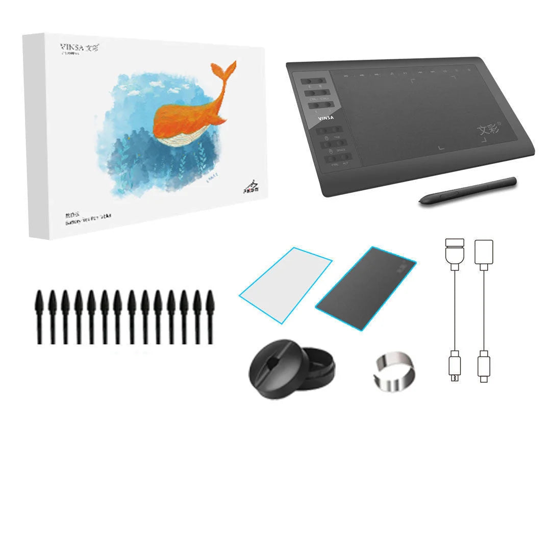 Mobile Phone Electronic Drawing Board with large 10X6 inch panel and pressure-sensitive pen