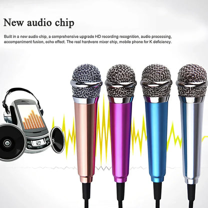 Blue omnidirectional headset microphone with 145m cable for mobile phone recording, wired single unit