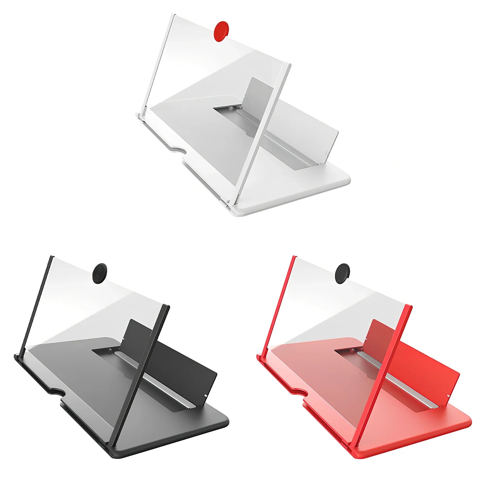 12-inch foldable mobile phone screen magnifier with 3-4x magnification in black colour