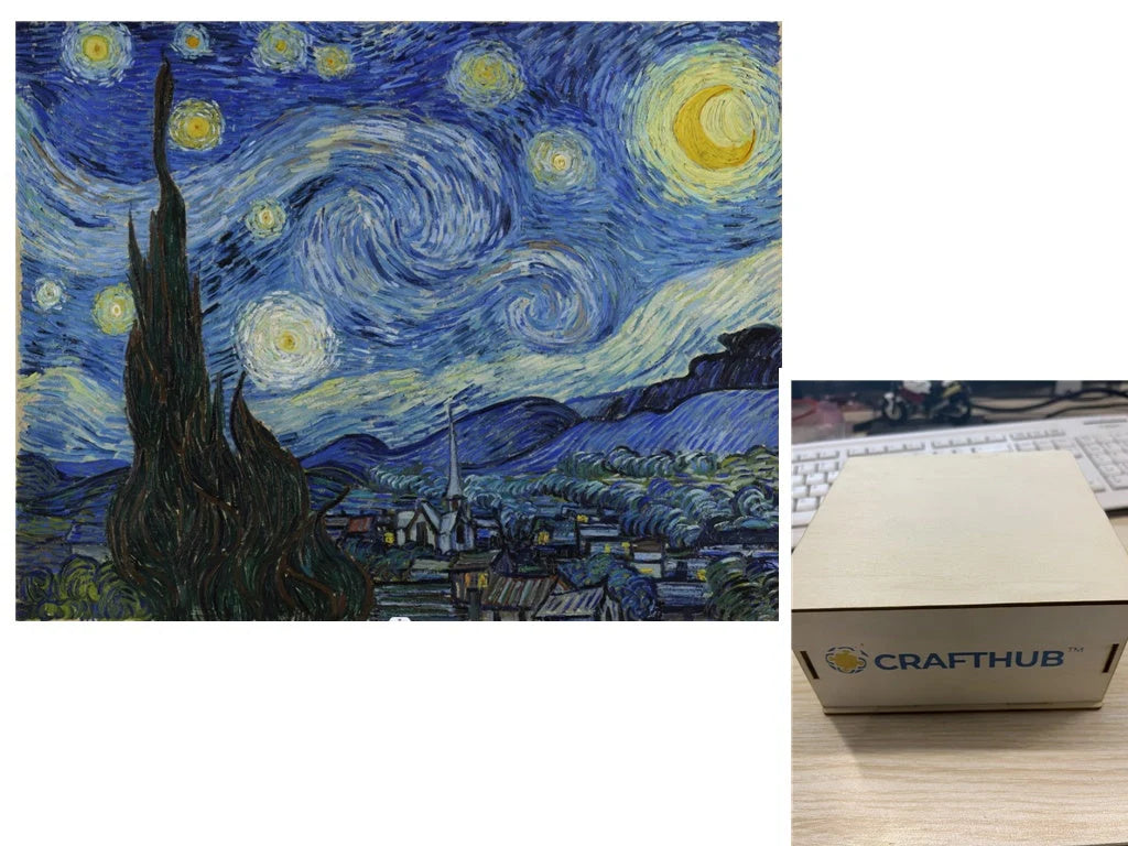 Animal Puzzle Craft Hub A3 Size Wooden Box for puzzle storage and display