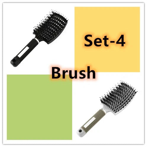 Ultra-Soft Detangling Hair Brush with Scalp Massage - Premium Bristles and Nylon for Effortless Tangle-Free Hair