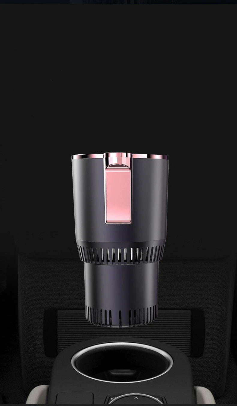Smart Digital Display Car Cup Warmer and Cooler 2 in 1 with compact design and non-slip base