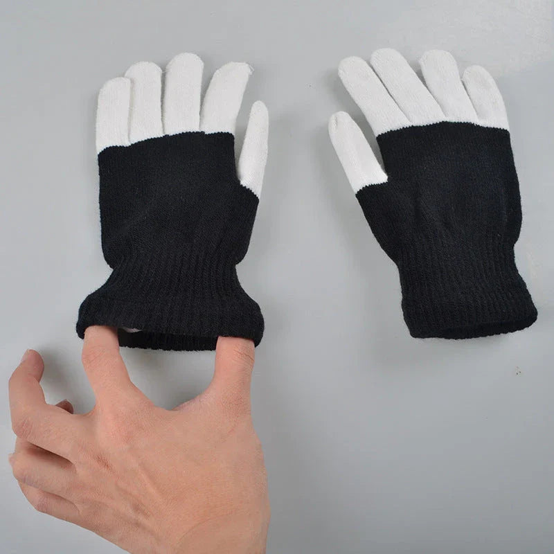 Pair of LED Glowing Gloves with vibrant color-changing effects perfect for parties, music festivals, and entertainment