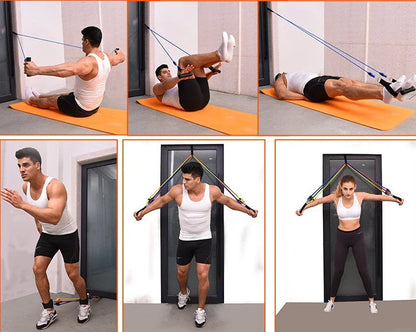 Premium resistance bands in various resistance levels for full-body toning and strengthening exercises