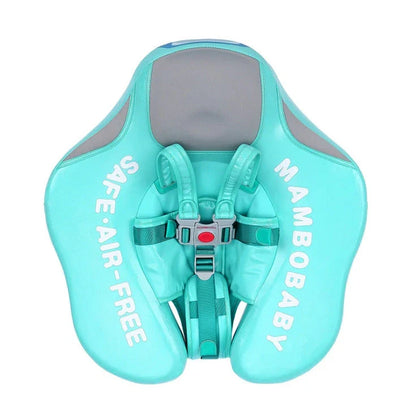 Children's inflatable lying ring with anti-turning design for safe swimming