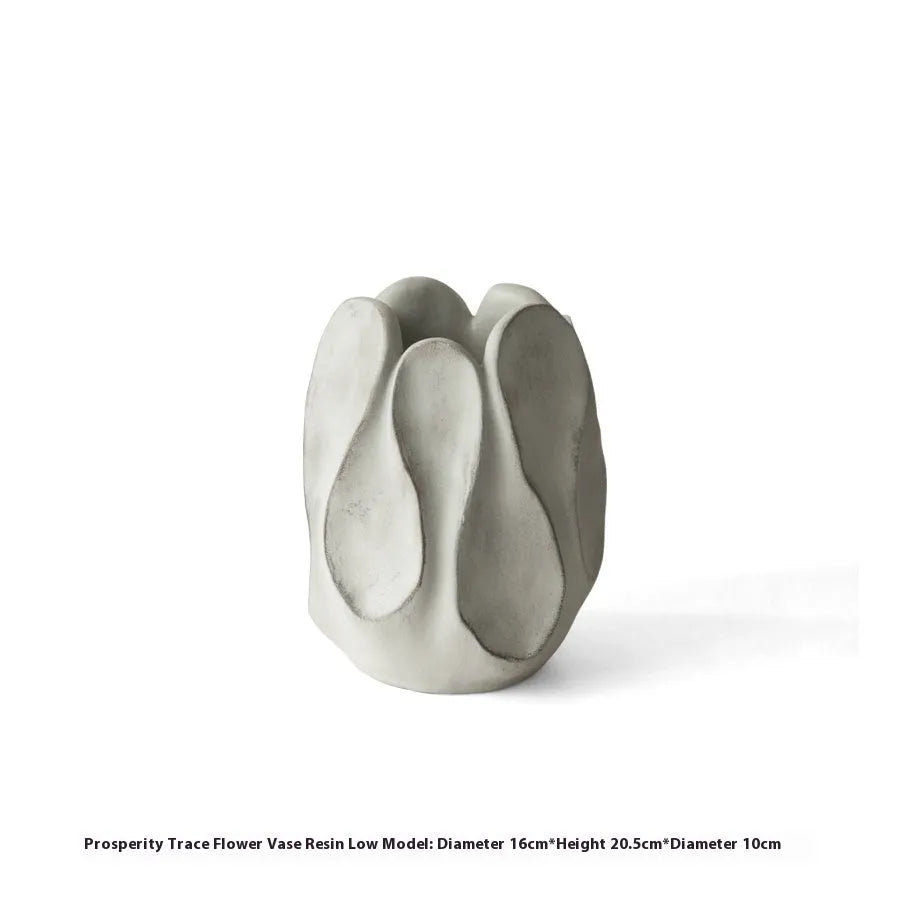 Handmade irregular ceramic vase in natural magnesium clay colour for flower arrangements