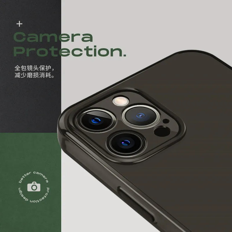 Black TPU protective iPhone case showing model compatibility for iPhone 13, 12, 11, X, and 7/8 series.