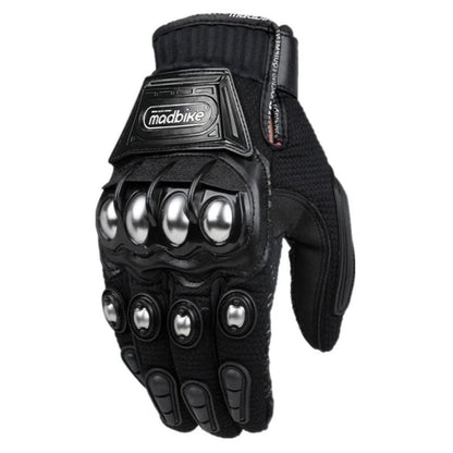 Alloy protective off-road motorcycle gloves with anti-skid palm design
