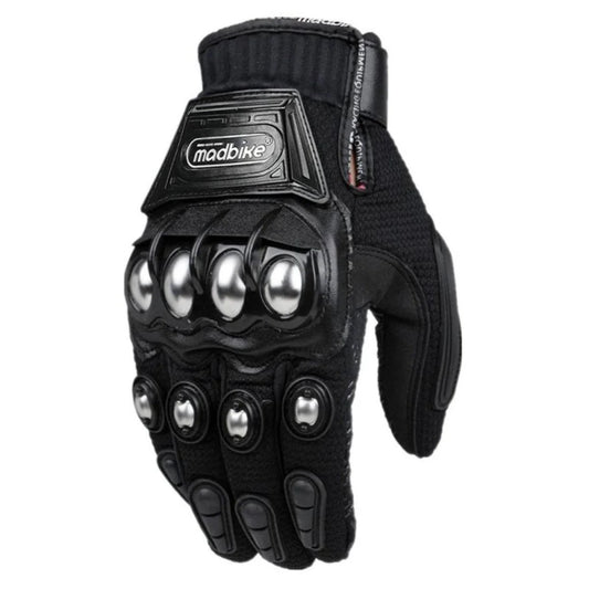Alloy protective off-road motorcycle gloves with anti-skid palm design