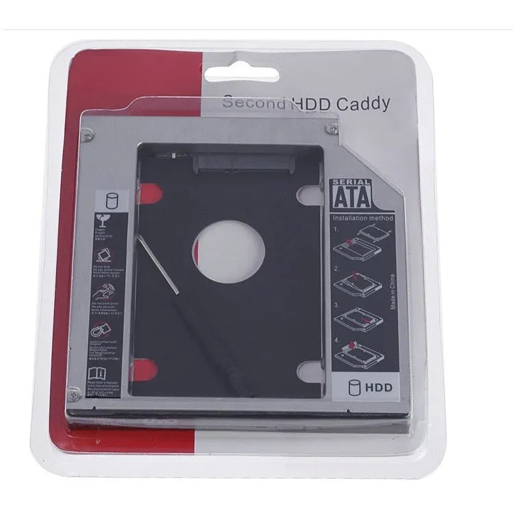 9.55mm aluminium hard drive bracket for 9.5mm optical drive bay laptop upgrade mounting