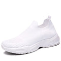 Slip-on breathable sock shoe in a low-top design with a mesh upper and PVC sole.