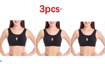 Comfortable and supportive sports bra with wireless design, crossover lift, and inner-bust band for plus-size support