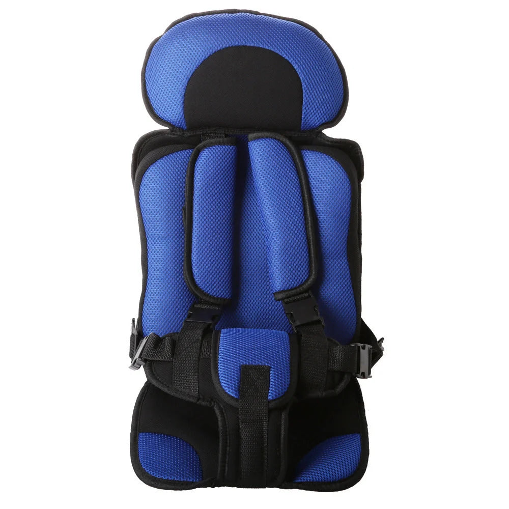 Portable baby safety seat mat with adjustable safety belt for car strollers