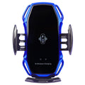 Navigation mobile phone holder for cars with USB charging port in black, blue, gold, and red colour options.