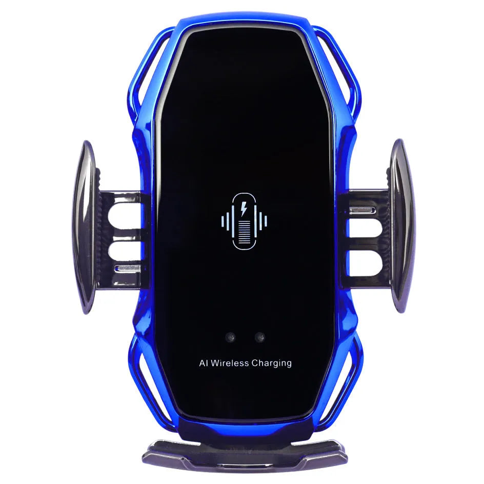 Navigation mobile phone holder for cars with USB charging port in black, blue, gold, and red colour options.