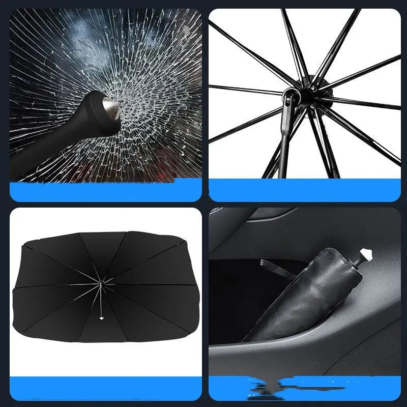 Ice crystal skylight sun visor made from silver tape in beige or black patterns for vehicle thermal insulation.