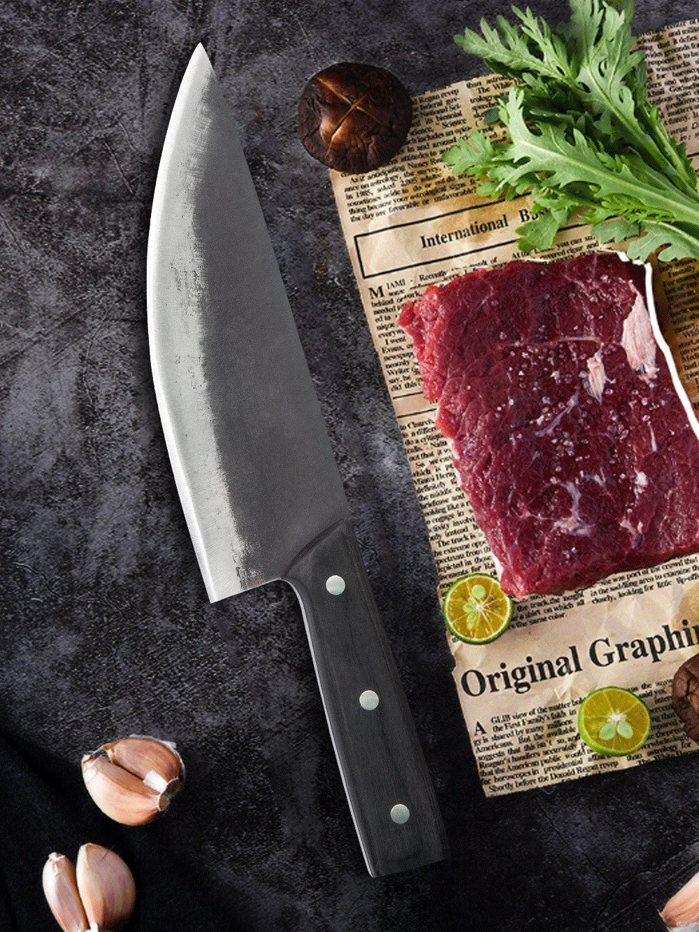 8-inch forging butcher's bone picking knife for precise culinary tasks