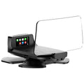 Black HUD head-up display unit for cars with CarPlay and Android Auto projection via OBD connection