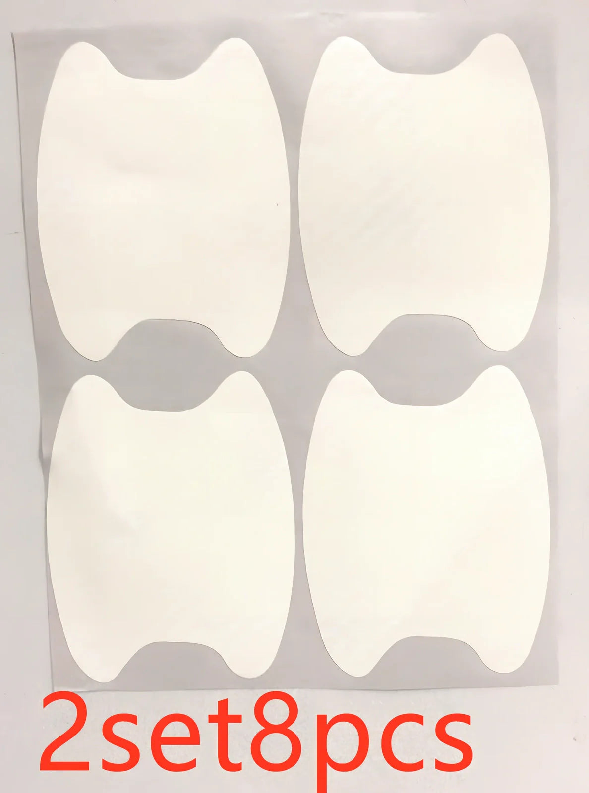 4-piece black carbon fibre car door handle stickers, 8.5 cm x 6.8 cm, scratch protection for vehicles