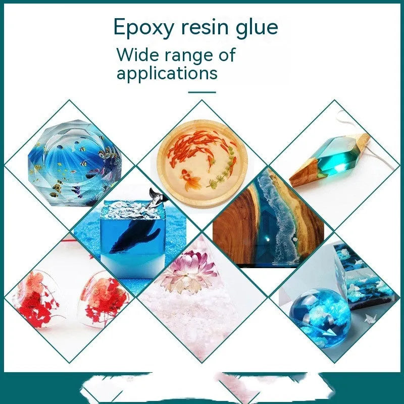 1kg bottle of crystal clear epoxy resin glue for DIY craft projects