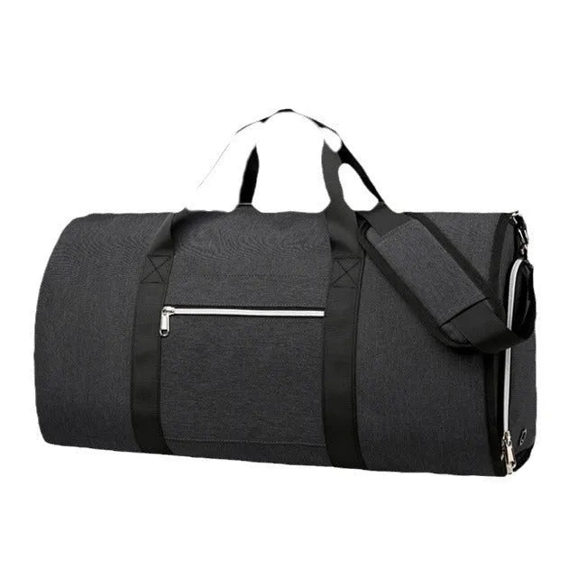 Oxford cloth storage bag with dry-wet separation compartments in grey colour option