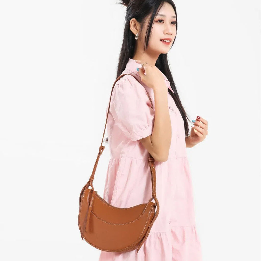 Urban minimalism soft PU shoulder bag in horizontal rectangular shape, available in four colours