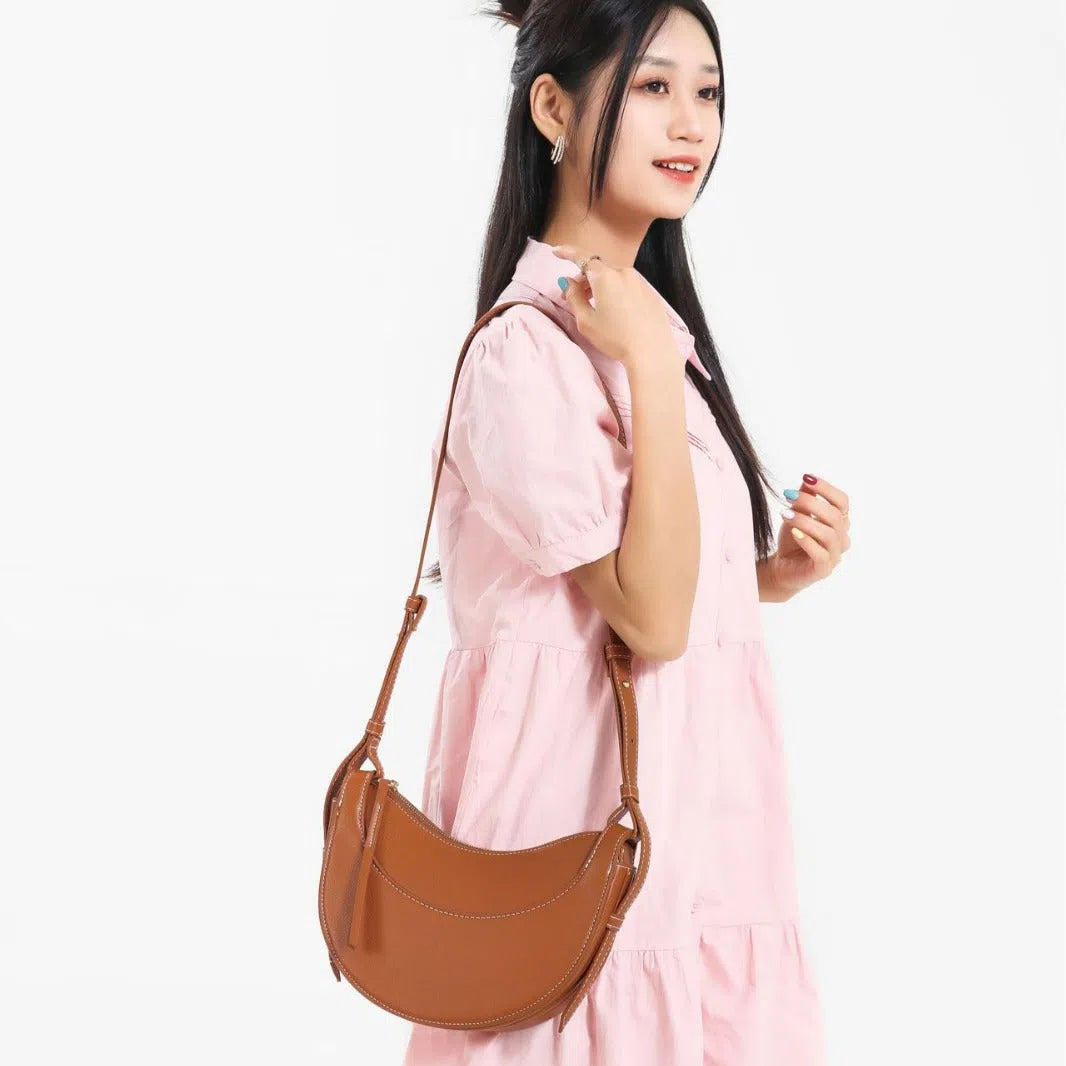 Urban minimalism soft PU shoulder bag in horizontal rectangular shape, available in four colours