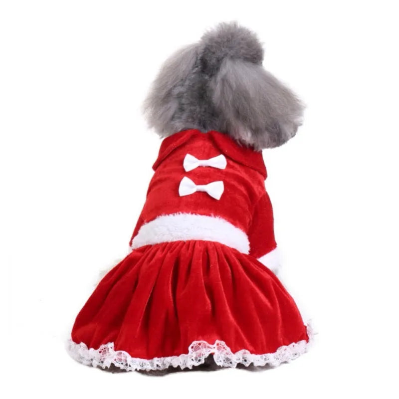 Pet clothes Christmas dog funny polyester costume in European American style, available in multiple colours and sizes S to XL