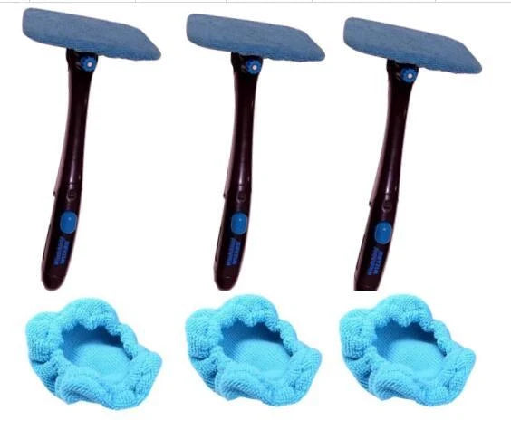 Car Window Brush with microfiber cleaning arm and built-in water sprayer