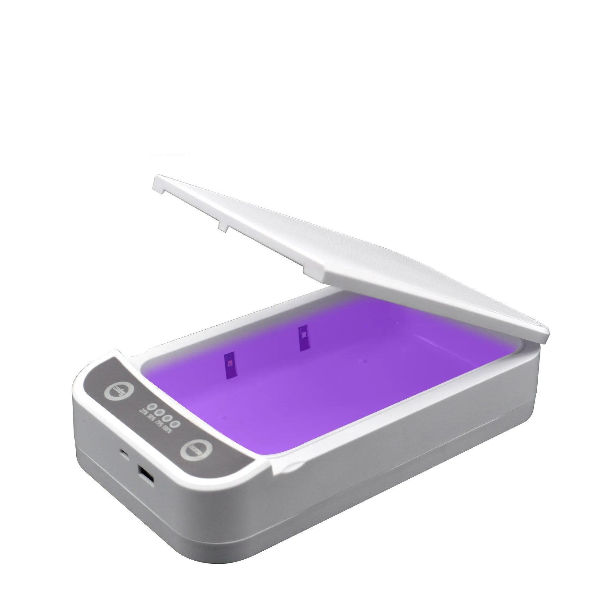 UV disinfection box for phones with 4W UVC lamps, dimensions 218x123x53mm