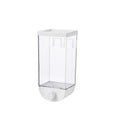 White transparent wall-mount food storage box with easy-press lid on kitchen wall