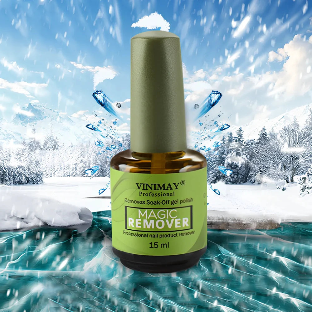 Burst Magic 15ml nail polish remover bottle, 5x3x3cm, for fast 1-2 minute gel soak-off and degreasing