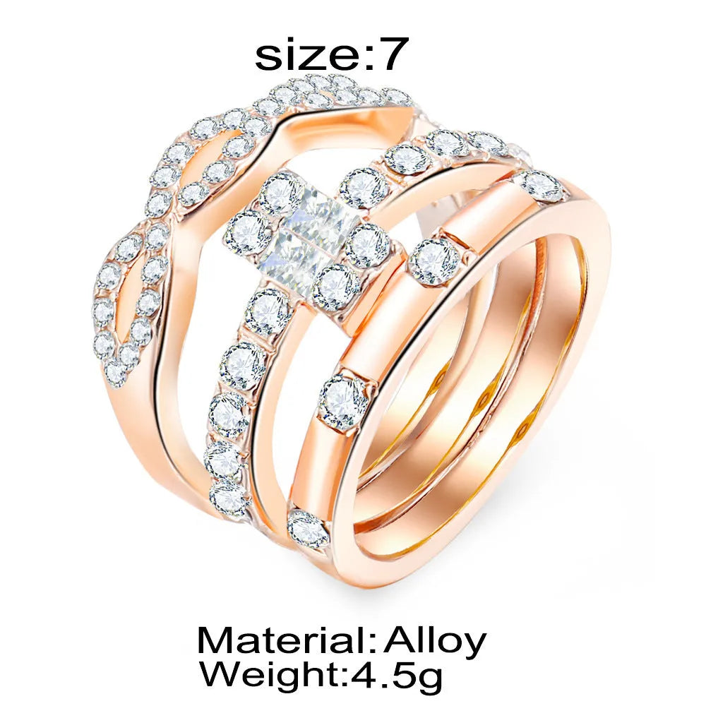 Diamond inlaid zircon ring in sterling silver with cubic zirconia stone on white background