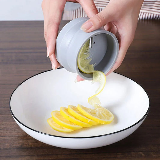 Versatile spiral slicer for slicing lemons, vegetables, and more into creative spirals for Kiwi kitchens