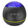 Coversage ocean wave projector LED night light with Bluetooth speaker, remote control, black, USB powered, 2.5-3m projection
