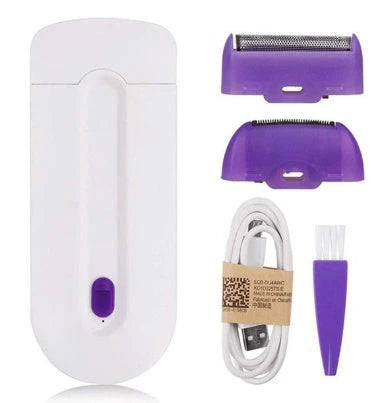 Rechargeable electric hair remover with micro-oscillation technology for painless, irritation-free hair removal on face, legs, arms, and bikini area