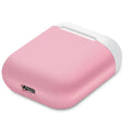 Silicone protective case cover for Apple AirPods charging box in multiple colour options.