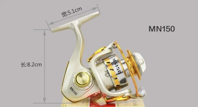 Mini fishing reel 160g 10 ball bearings 5.2:1 gear ratio palm size for rock rods and rafts