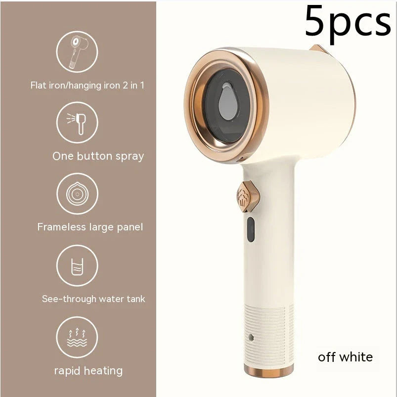 Mini portable handheld garment steamer with titanium panel for wrinkle-free clothes