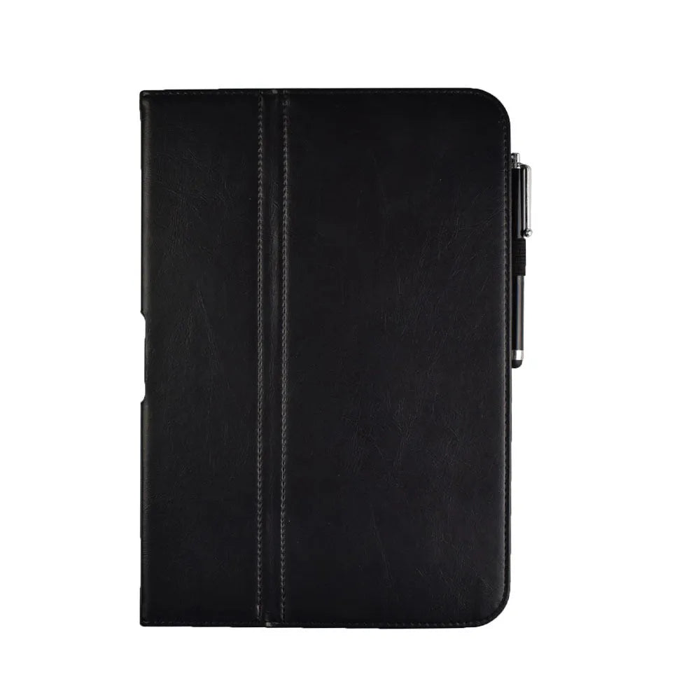 Black imitation leather PU protective back cover case with metal clip for Google Pixel Tablet 10