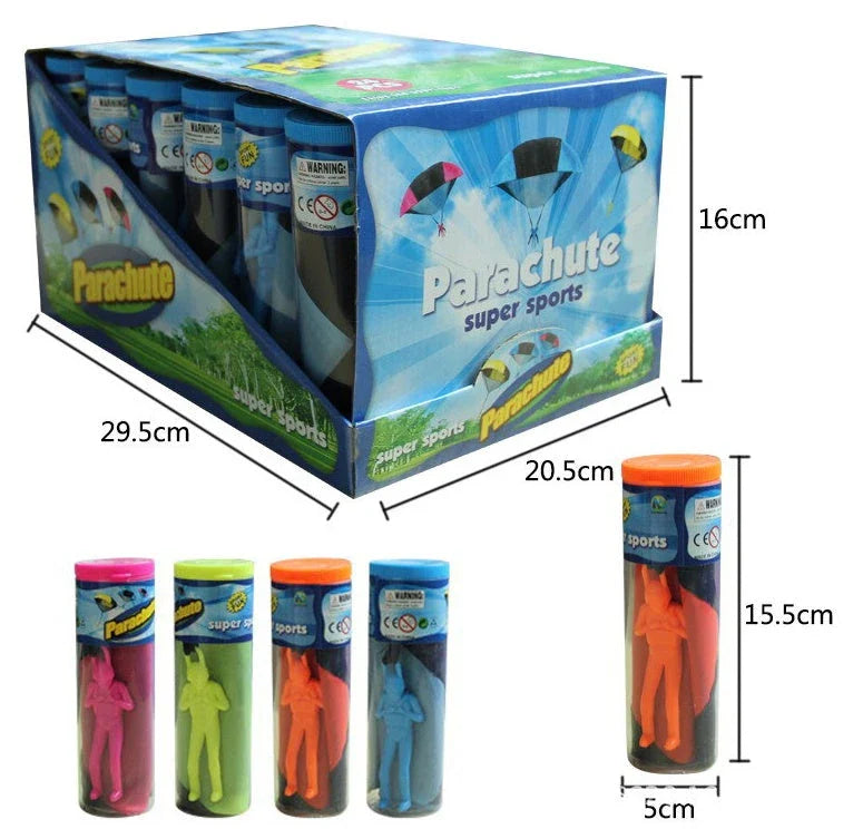 Mini soldier camouflage parachute toy in various colours for outdoor educational play