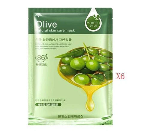 Aloe vera sheet mask on face showing 30g serum content and pre-cut eye and mouth openings