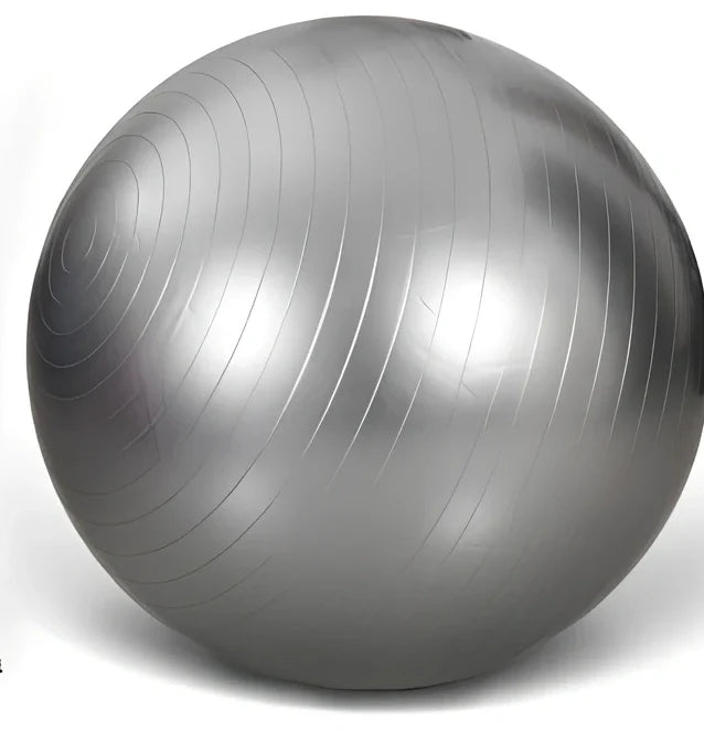 Children's anti-burst yoga ball in blue, 65cm diameter, environmental PVC for hip exercises and Pilates